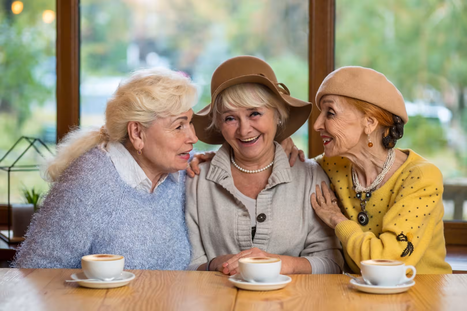 Senior with adult